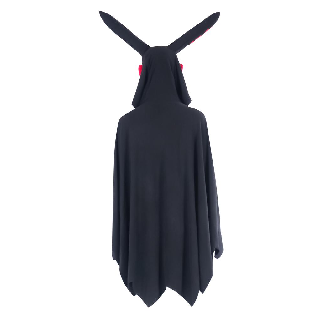 Anime Black Mothman Cloak Costume Horrible Moth Cartoon Cape Halloween Costume Party Outfits For Adult
