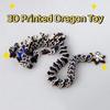 Realistic 3D Printed Dragon 30cm Multicolor Snowflake Dragon Ornament Creative Flexible Joint Movable Dragon Model Christmas