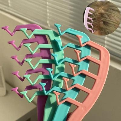 Z-shaped Hair Seam Comb Bangs Styling Hair Styling Tool Portable Large-sized Hair Fluffy Hairs Seam Massage Comb Salon Accessory