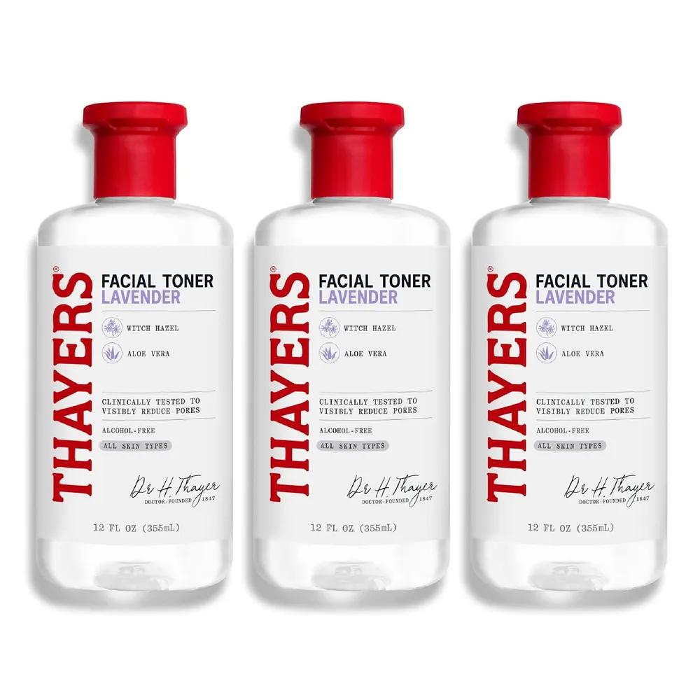 

THAYERS Alcohol-Free Lavender WITCH HAZEL Facial Toner 355ml x 3 Large Size
