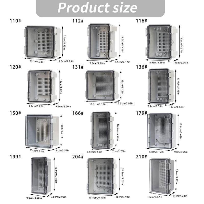 Hinged Plastic Enclosure Waterproof Power Electrical Junction Box Waterproof Outdoor Plastic Box Distribution Box