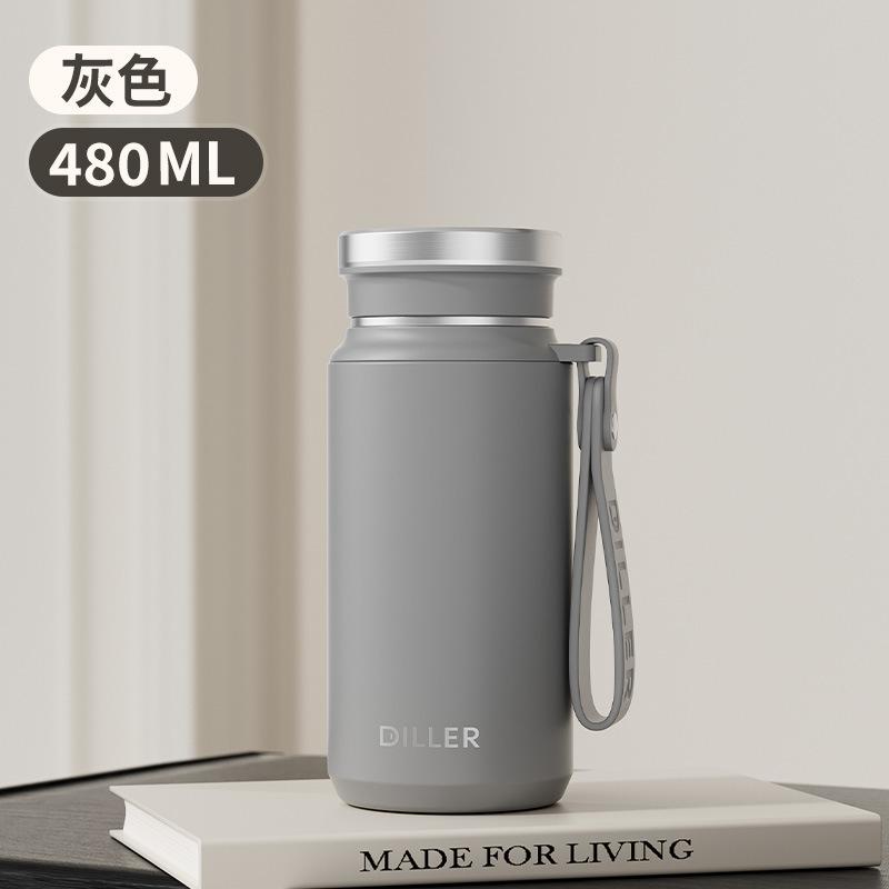 Water bottleDILLER Tea Insulation Kettle Large Capacity Stainless Steel Kettle Outdoor Insulation Water Cup Warm Kettle