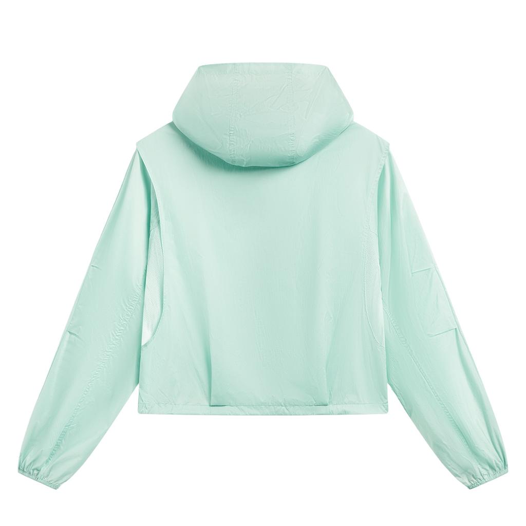 Li Ning Sports Lifestyle Series UV Resistant Hooded Logo Sun Protection Jacket Women jackets AFDW512-4