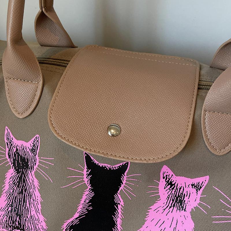 Women Crossbody Bag Shoulder Bag Cat Print Travel Cute Creative Student School Bag Travel Simple Fashion Travel Bag