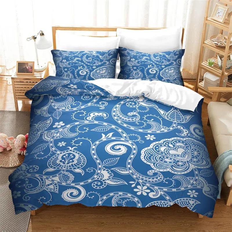 Paisley Dekbedovertrek Western Boho Bloemen Beddengoed Set Vintage Exotische Dekbedhoes voor Jongens Meisjes Slaapkamer Decoratie Tribale Bedhoes
