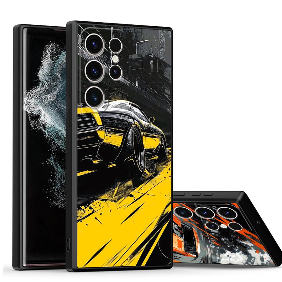 JDM Sport COOL Car Case for Samsung Galaxy S26 S21 FE S10 S9 S23 S24 Plus S20 S25 Ultra Note 20 Ultra 8 9 10 Funda Phone Cover