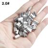 50Pcs Solid Fishing Line Tube Single Double Barrel Aluminium Anti Rust Crimping Loop Sleeve for Angling