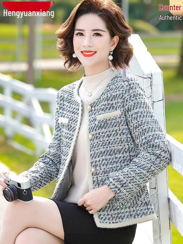 Hengyuanxiang Herbst 2025 Stilvolle Jacke für Frauen mittleren und höheren Alters