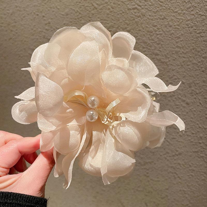 

Акриловая ткань цветок жемчужная заколка для волос женская мода свежий ветер заколка-краб высококлассный темперамент универсальный головной убор