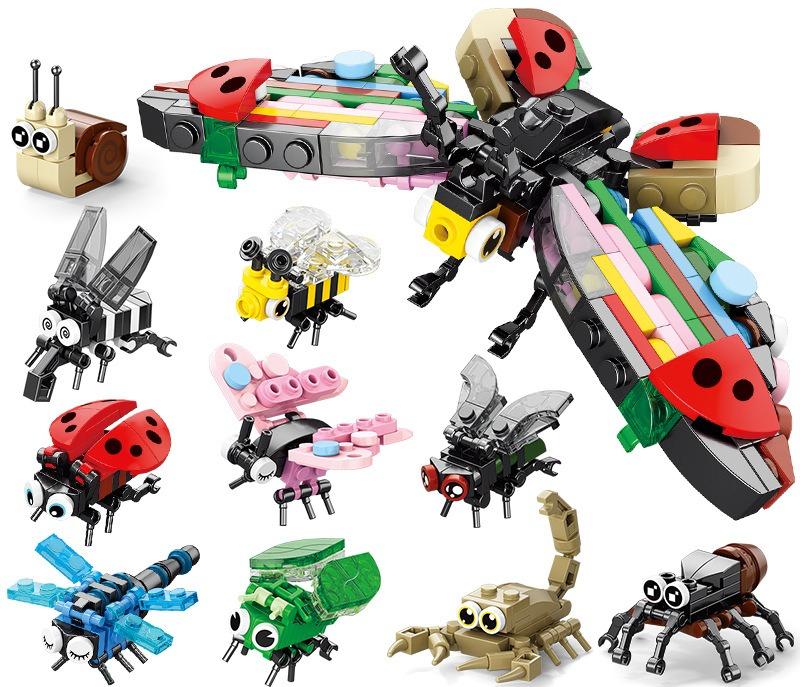 10 IN 1 Building Blocks Children's Cognitive Ability, Assembling Jurassic Dinosaur Model Toys Compatible Boys and Girls Gifts