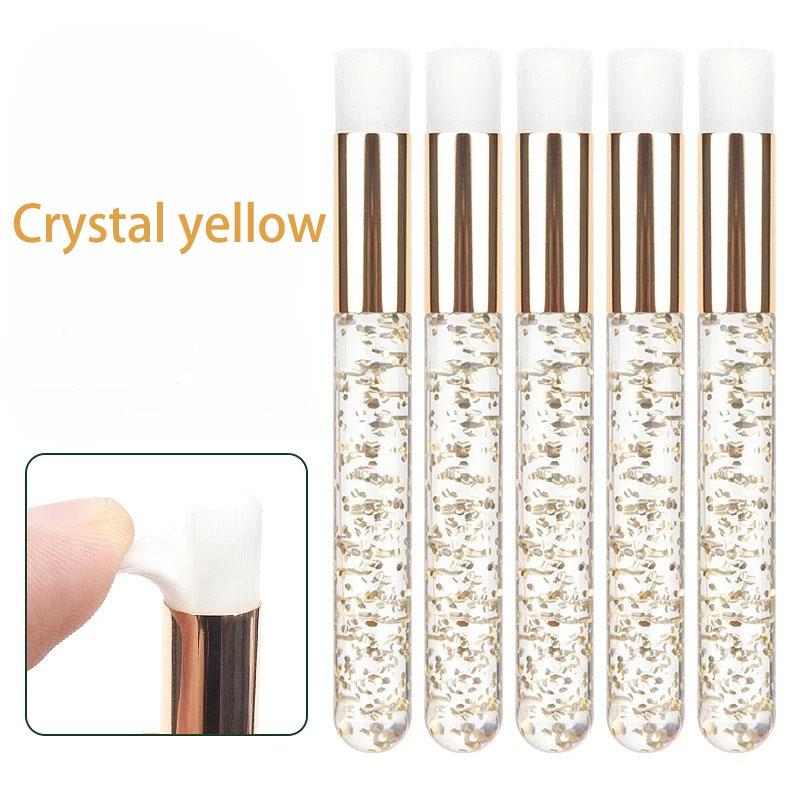Wholesale 5pcs Eyelash Cleaning Brush Lash Wash Shampoo Clean Applicator Crystal Microbrush Eyebrow Lash Makeup Brush Extension