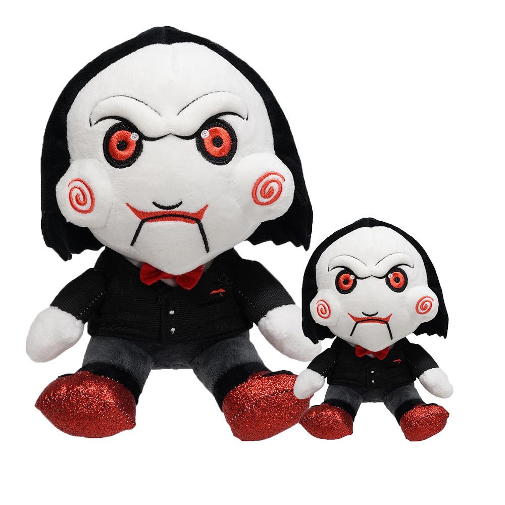 18cm Movie Saw Plush Toys Halloween Soft Stuffed Saw Billy Plush Doll Juego Macabro Cartoon Birthday Christmas Gift Fans