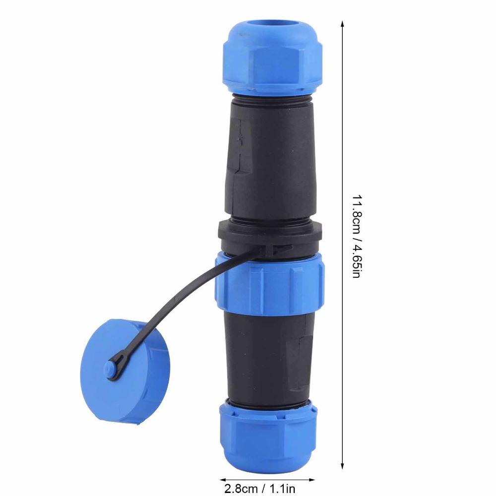 SP21 Wasserdichter Luftfahrtstecker 2/3/4/5/7/12-polig Docking-Typ Luftfahrtstecker Flammhemmender Kunststoff Kabel-Inline-Stecker