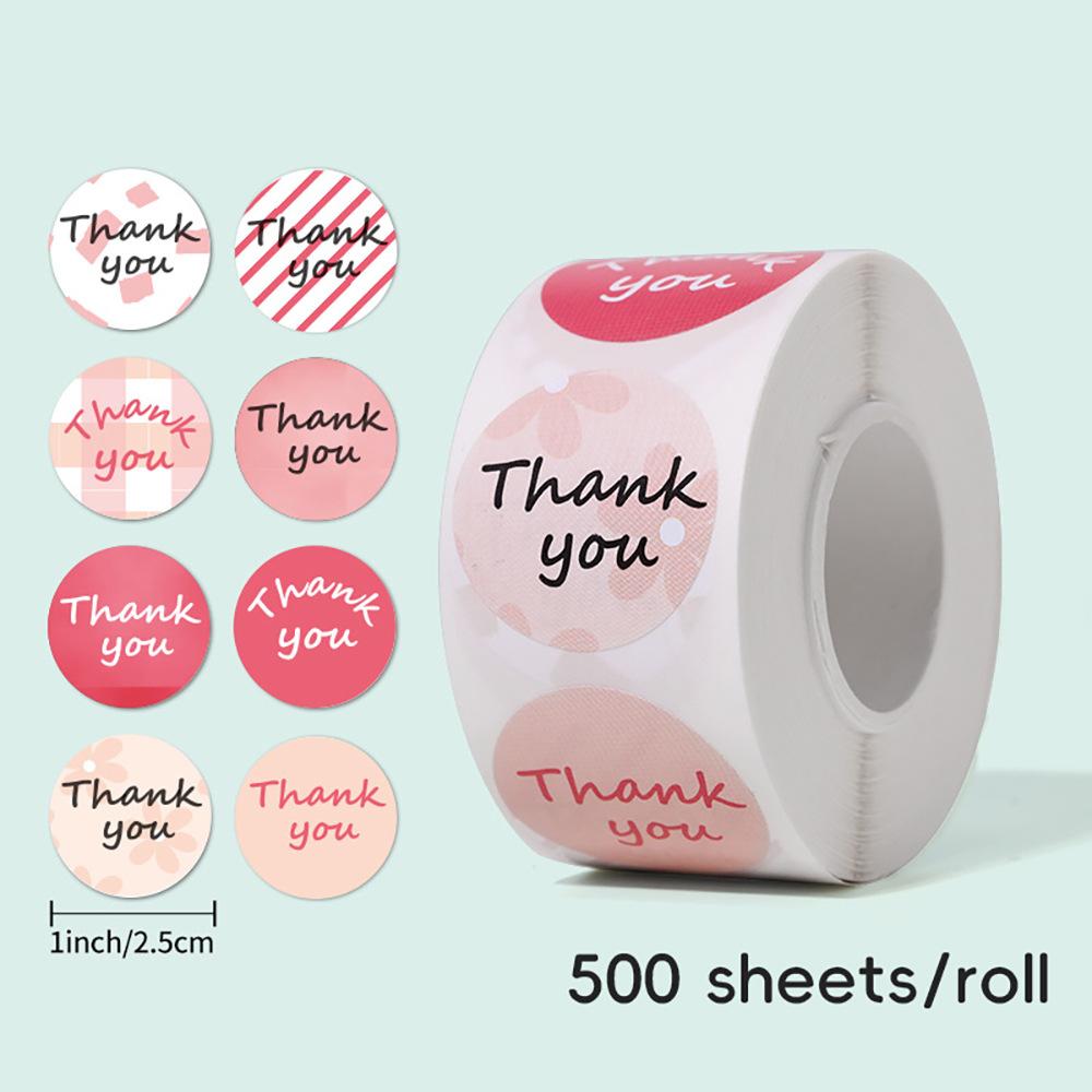 500pcs Thank You Stickers Holiday Decor Sticker Wedding Party Gift Sticker Birthday Gift Box Sticker Baking Labels