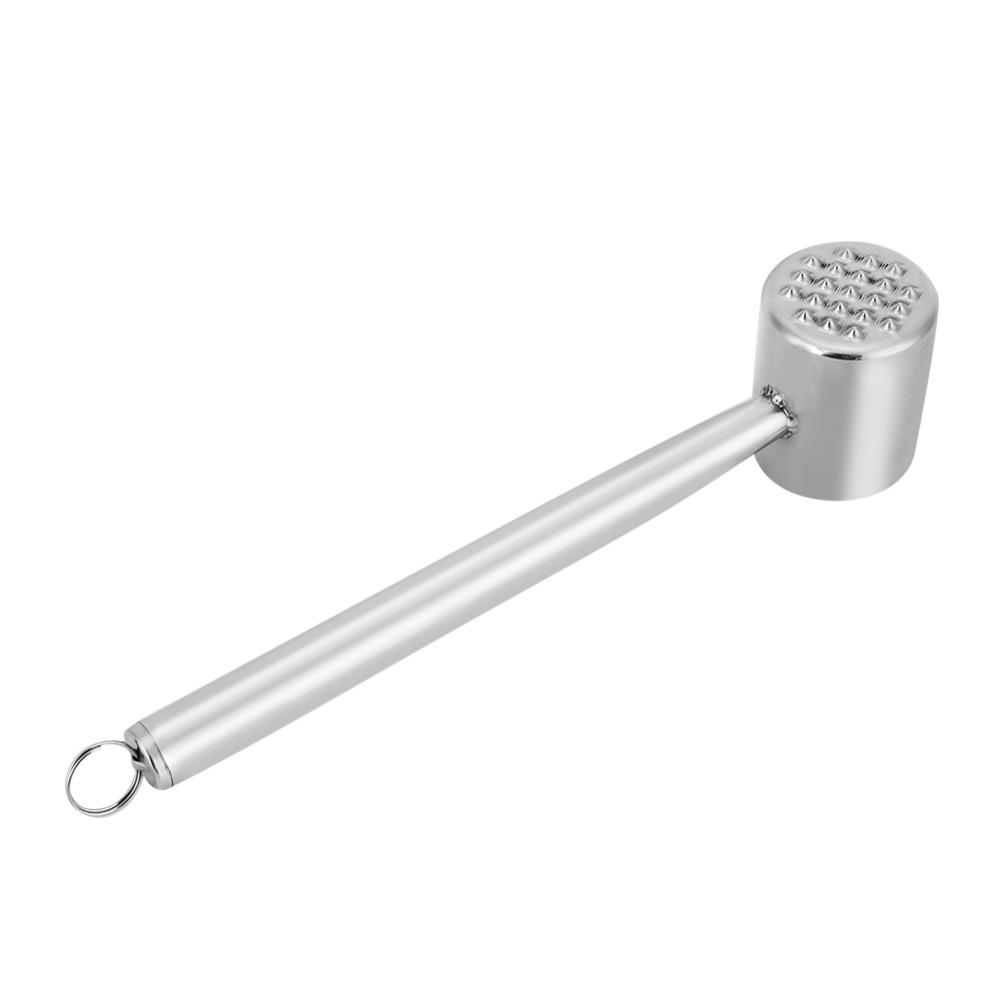 

Stainless Steel Meat Tenderizer Dual Sided Heavy Duty Meat Hammer Hook Design Easy To Clean Beef Shredder Steak/Beef/Pork/Lamb чёрный