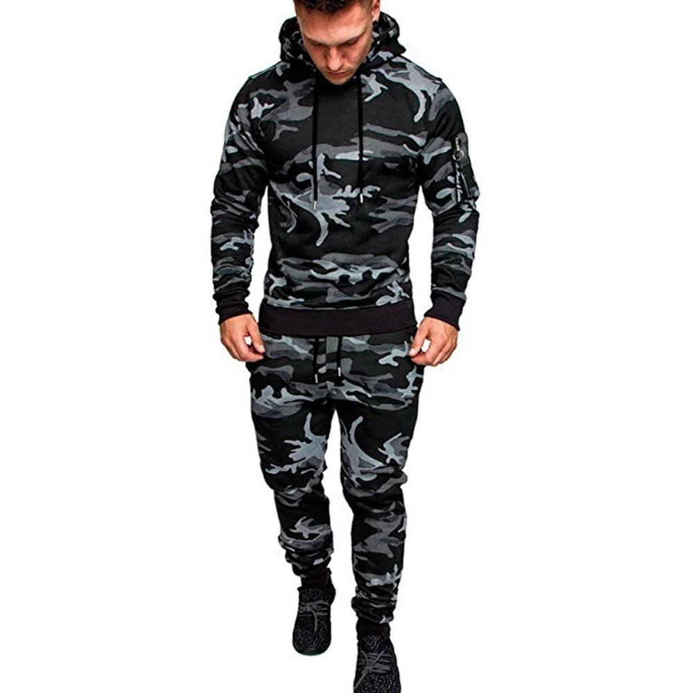 Men's Tracksuit Sport Hoodies Pants Two Piece Set Outdoor Sports Suit Casual Jogging Suit Sweatshirts