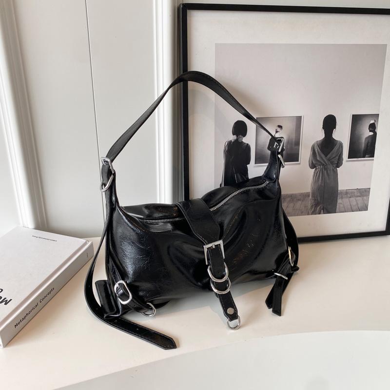 

Винтажная мода женские сумки через плечо Y2K поясной дизайн однотонная подмышечная сумка роскошные дизайнерские кошельки и сумки 26x14x10 cm