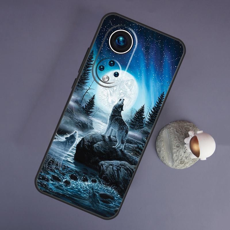 

Звездное животное Волк для Huawei Honor Magic 5 Lite 70 50 X8 X9 a P20 P30 P40 P50 P60 Pro P Smart Nova 9 5T чехол Honor 50