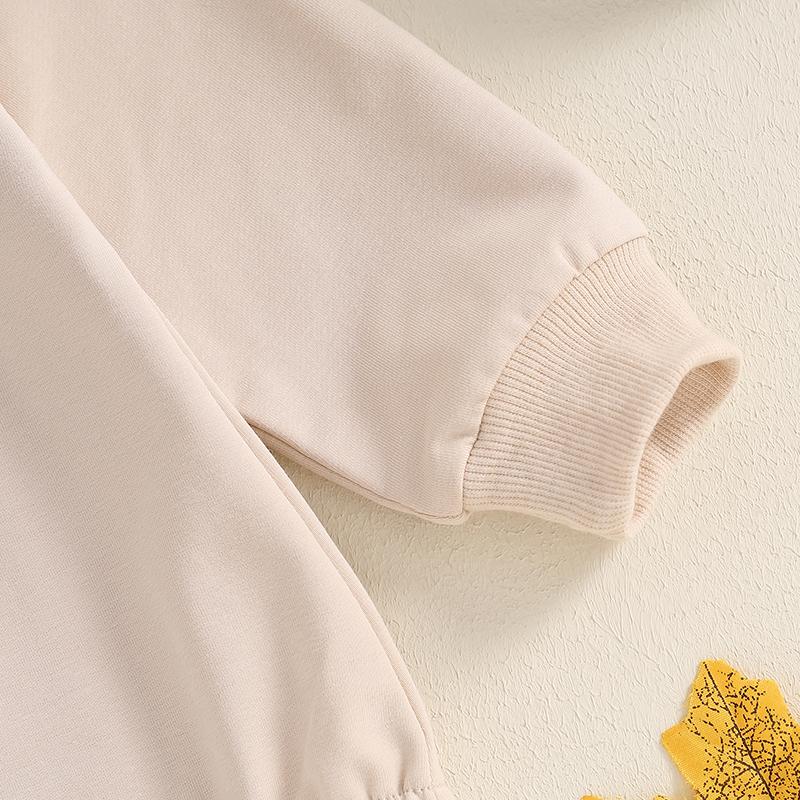Newborn Baby Boys Girls Halloween Romper Long Sleeve Crewneck Letter Pumpkin Embroidered Casual Jumpsuit