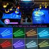 4 In 1 Auto Fuß Led Lichter 72 LED Auto Innen Atmosphäre Lampe Mit App Fernbedienung Rgb Auto Neon umgebungs Licht Auto