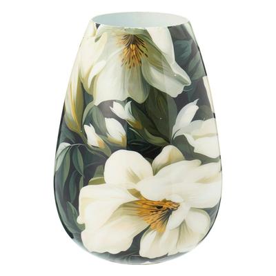 Decorative Vase with Print 20 Cm