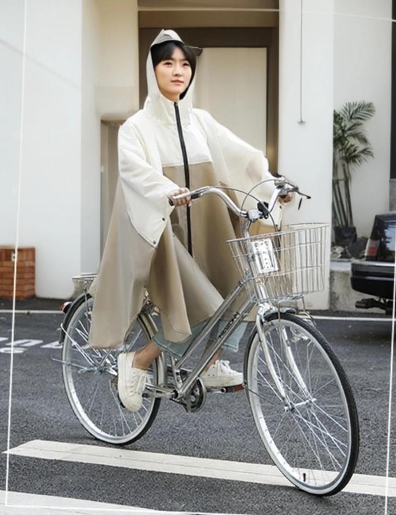 BeeChip Regenponcho Stilvolle Farbe Radfahren UV Wasserdicht Perfekt für und Outdoor-Aktivitäten Damen [Leicht, Wasserabweisend, Schema] Poncho,