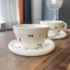 Shangqi Hand-Painted Ceramic Coffee Cup & Saucer
