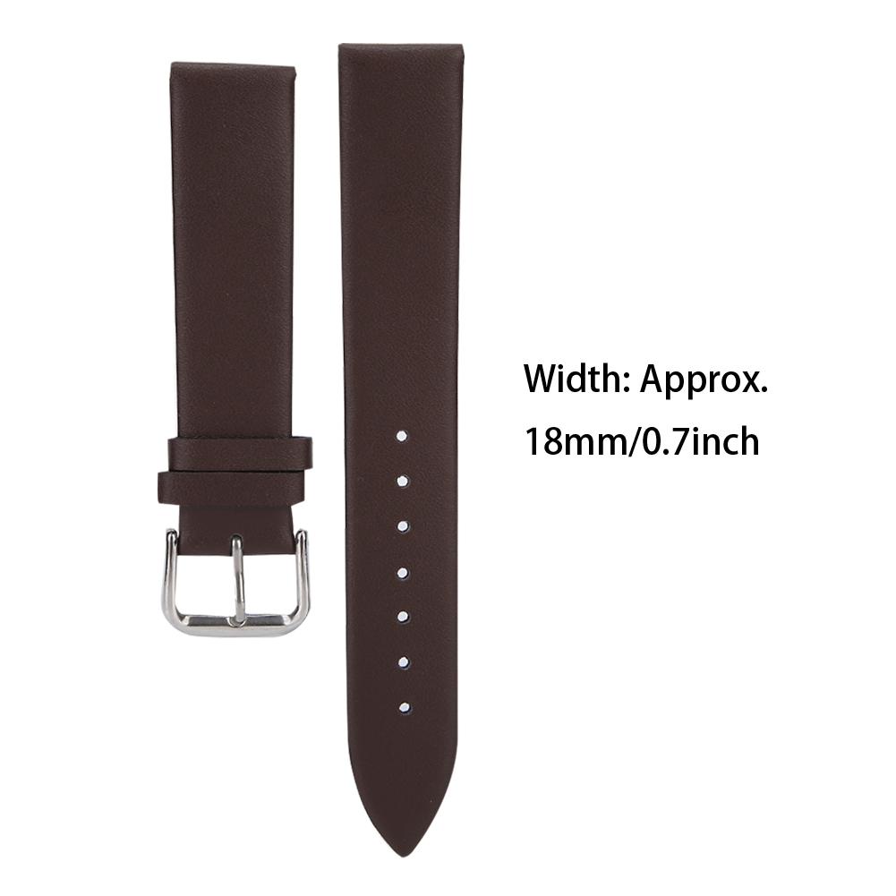 Unisex Brown 18mm Watchband Strap Replacement Watch Band Watch Accessory