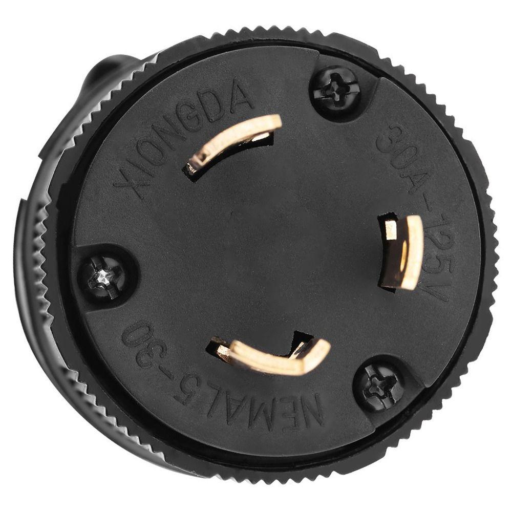Plug Adapter L5-30P Twist Lock Electrical Plug 3 Pole Black Plug Connector AC 125V 30A Plug Industrial Application