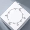 Braccialetto con charm a forma di stella marina e conchiglia in Argento Sterling S925 Minimalista Argento Puro Gioielli Oceano per Donna Regalo