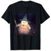 Wizard Cat Weird and Funny Halloween Cat Meme Tshirt Humorous Fashion Cute Cat Pattern Set Short Sleeve Shirt Mens Tshirt