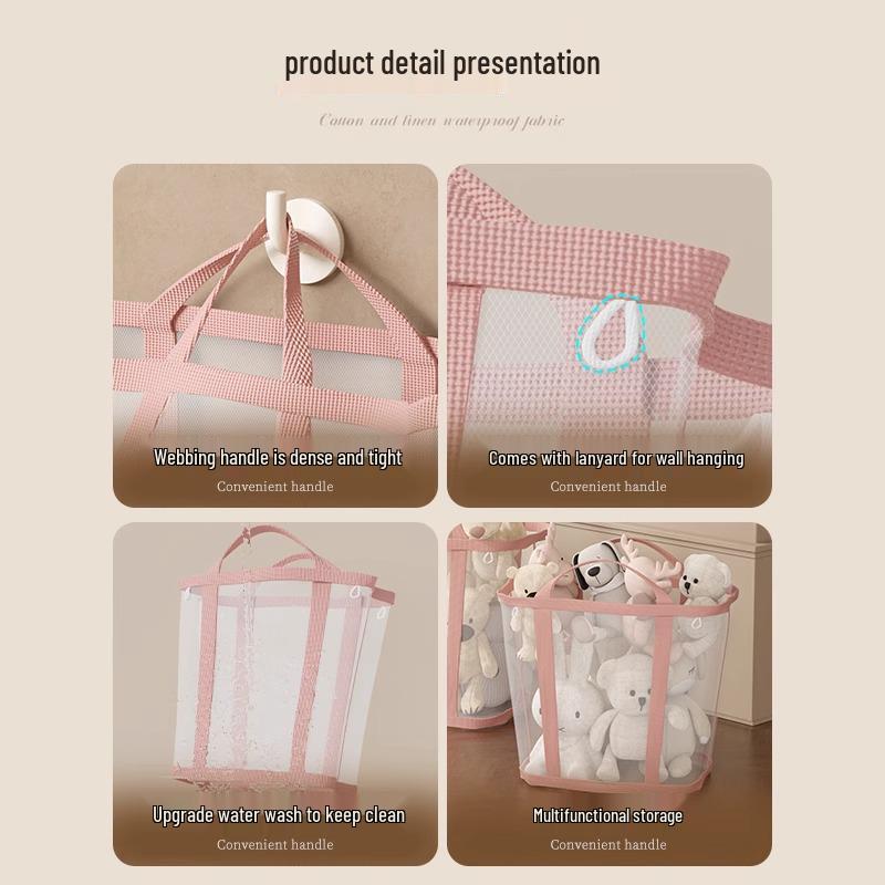 Wall-Mounted Foldable Laundry Basket: Large Capacity Bathroom Clothes Organizer