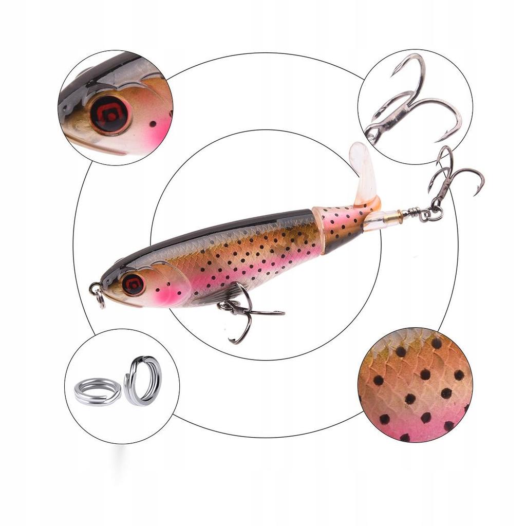 Wobbler Fishing Lure Pike Catfish Popper Flopper Whopper Xl 10Cm 17G