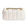 Coach Tabby 20 Striped Quilted Push Lock Closure Logo Flap Pillow Bag Women Handbags Chalk-White CP149-B4HA
