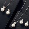 Ensemble de bijoux 3 pièces Élégant Perles Imitation Strass Géométrie Collier Boucles d'oreilles Pour Femmes Mariée Mariage Fête Cadeaux