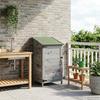 Garden Shed Gray 59 x 56 x 113.5 cm Solid Spruce Wood