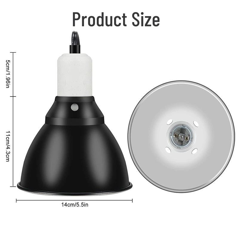 In-Stock UVB/UVA High-Reflectivity Reptile Heat Lamp Cover - Heat-Resistant, Deep Bucket for Tortoises