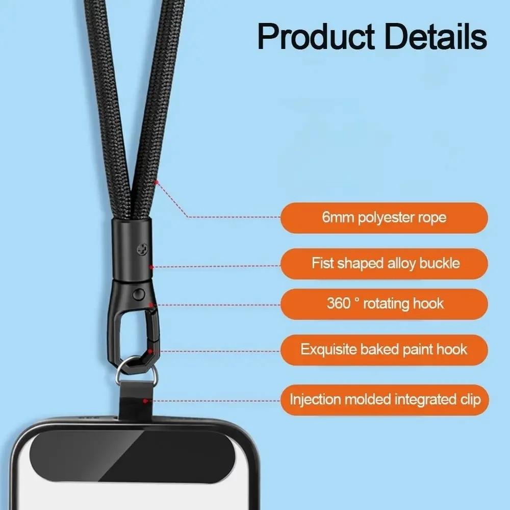 Rotatable Mobile Phone Strap Hanging Rope Mobile Phone Lanyard  Phone Case Accessories