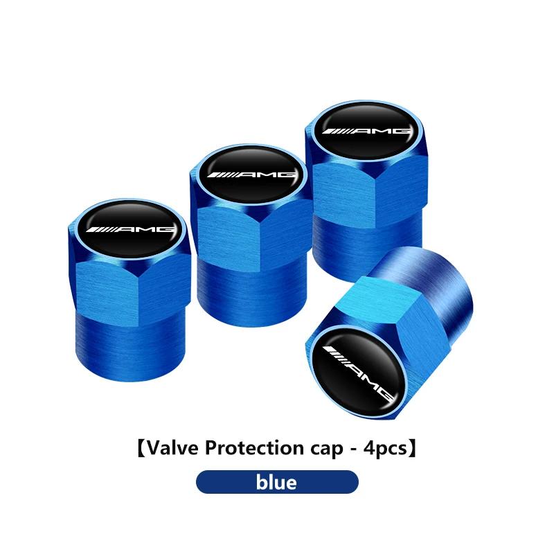 2025 Hot 4pcs Car Wheel Tire Valve Protection Cap Tyre Dust Cover For Mercedes Benz AMG C180 C300 W124 W176 W177 C200 C260 GLC C
