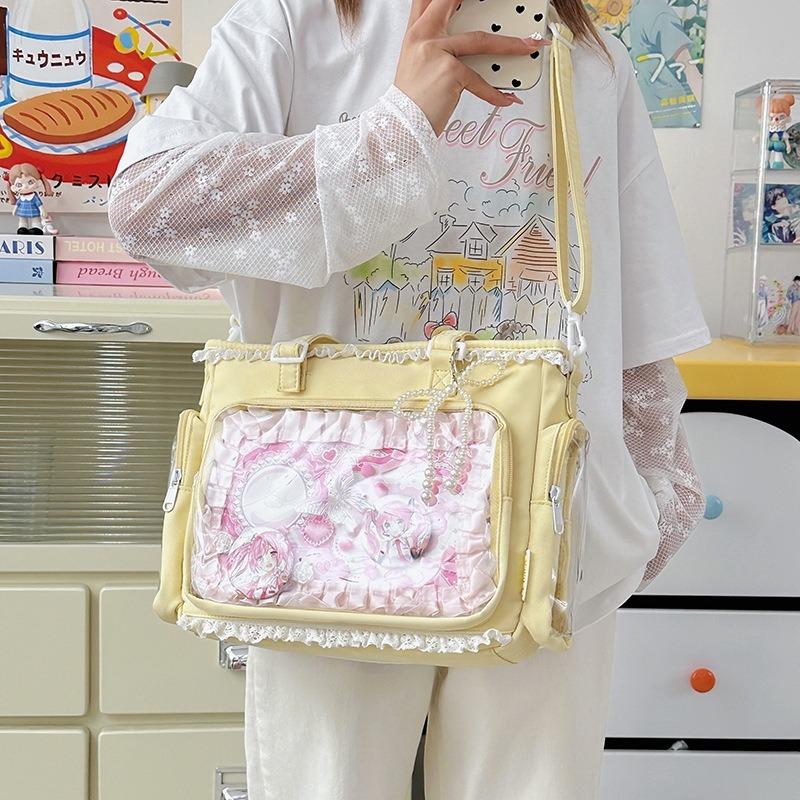 New Japanese Ins High Value, Fresh and Sweet Candy Color Girl Transparent Bar Pain Bag, Light Messenger Bag