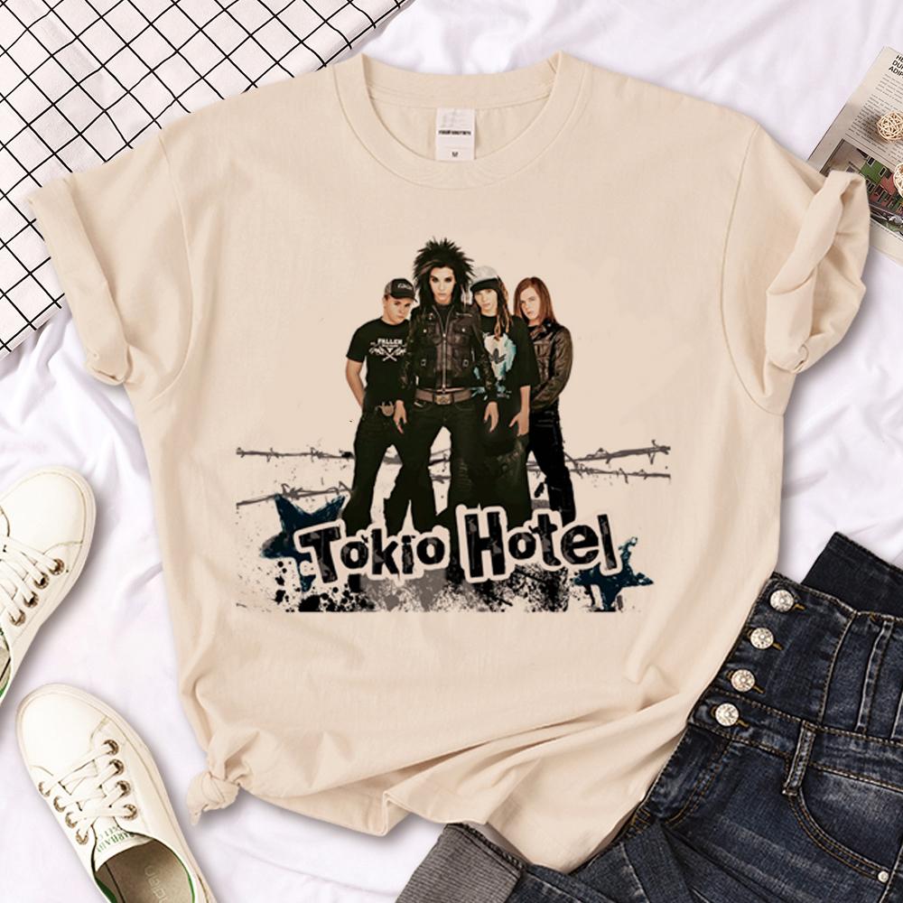 Tokio Hotel t shirt girl streetwear Breathable harajuku anime 2000s 80s tshirt University Punk 2000s 80s streetwear Women