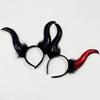 Halloween Cloth Devil Horn Headdress Nonslip Comfort Stretchable Unisex Hairband Props For Daily Use Event