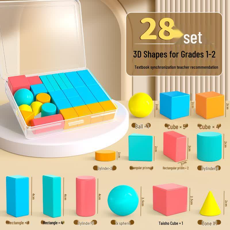 Liuxin 3D Geometric Shapes Math Learning Manipulatives