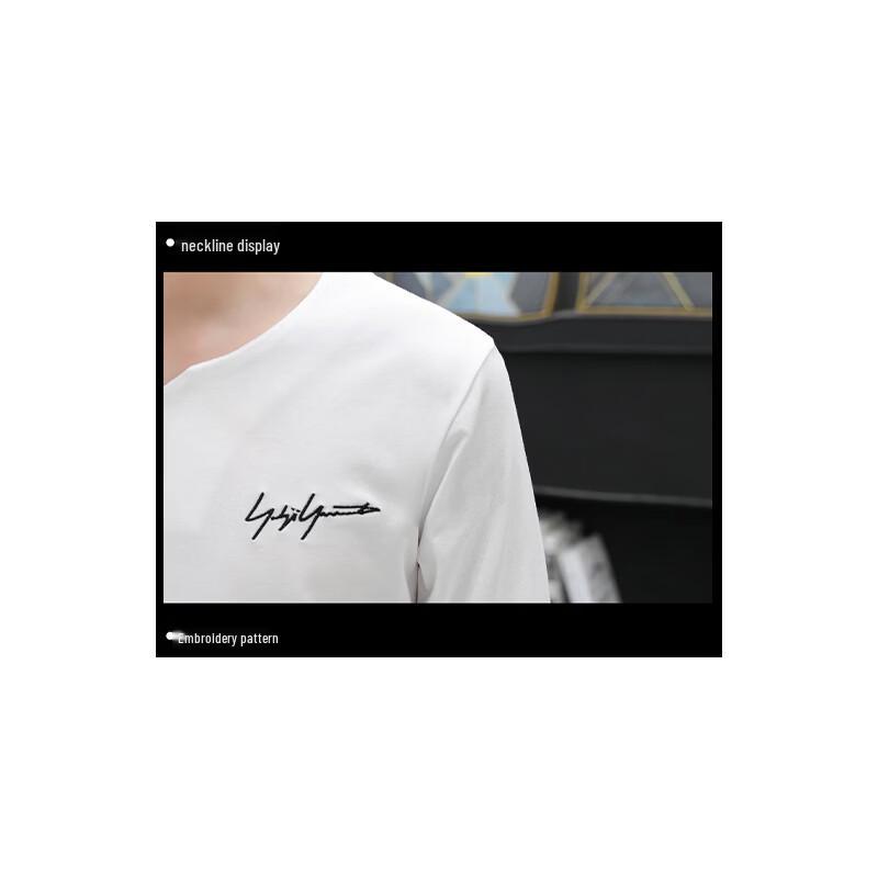PLAYBOY Men's Slim Fit Crew Neck Long Sleeve T-Shirt