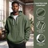 Men's Half Zip Hoodie Knit Color Casual Sweatshirt