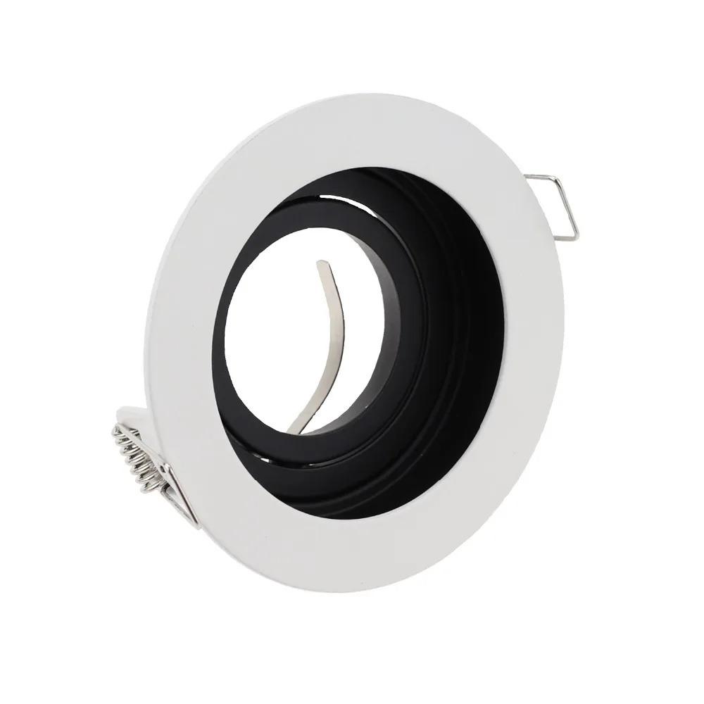 JOYINLED Square Double Ring LED Downlight Adjustable Recessed Frame GU10 MR16 Bulb Holder Spot Lamp Bracket Fixture for Decor