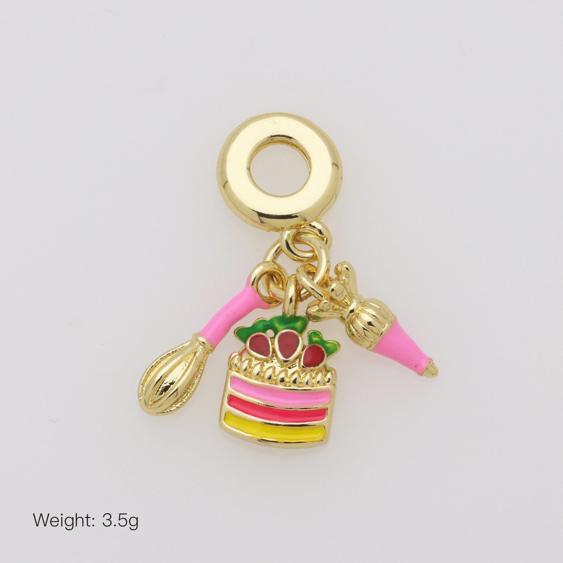 

Panjiadora Bracelet, Snake Bone Chain, Flip-Flops, Coffee Stroller, Burger, Egg Beater, Fries Pendant.