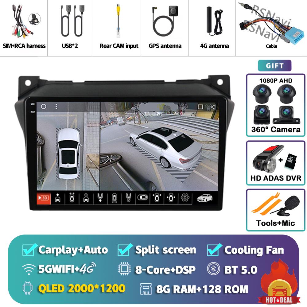 Android 14 Carplay Auto For Suzuki Alto 2009 - 2016 Car Radio Player Multimedia stereo AI Voice 360 Camera Navigation Video 2Din