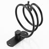 Aluminum Hairdryer Holder Convenient Hair Dryer Armrest Wall Mounted Blow Dryer Hanger Hairdryer Organizer Stand  Black