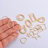 20pcs 3 Size Gold Stainless Steel Charm Pendant Open Bezels Hollow Pressed Resin Frame Mold Bezel DIY Jewelry Making Accessories